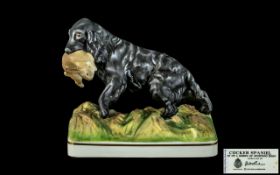 Royal Worcester Hand Painted Porcelain ' Sporting Dog ' Figure - Sporting Dog Series ' Cocker