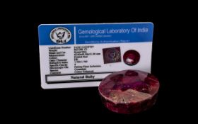 463ct Round Collectable Ruby Gemstone. See accompanying photographs.