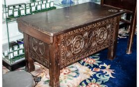 Carved Lift Lidded Coffer Design by Harry Tonkin, Corran, Cornwall.