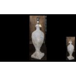 A Reproduction Stoneware Lamp in the shape of a classical Urn by Oka, electrified. 28 inches high.