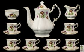 Paragon Coffee Set 'Pitcher Plant' comprising Coffee Pot, Sugar Bowl, Cream Jug,