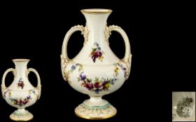 Royal Worcester Superb Urn Shaped Small Vase,