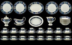 Wedgewood 80 Piece Blue Siam Dinner Service to include - Ten 11 inch plates, ten 8 inch plates,