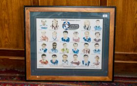 Football Interest - Large Framed Carling Premiership Captains Picture,