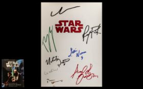 Star Wars Autographed Cast & Signed By George Lucas The Phantom Menace 1999 Book Star Wars Interest