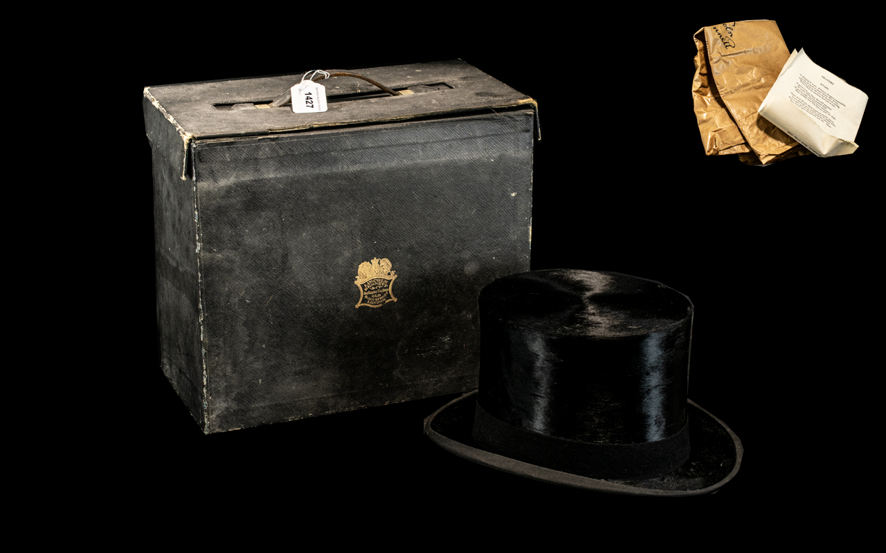 Top Hat By Lincoln Bennett, 3 Burlington Gardens, Complete With Original Box.