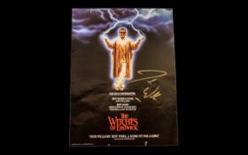 Star Wars Composer John Williams Autograph Rare 1988 Witches Of Eastwick Advert.