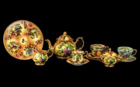 Raymond Everill Lime House Studio 'Summer Time Fayre' Porcelain Tea Set,