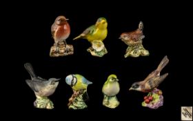 Collection Of Six Beswick Bird Figures To Include 993 Wren, 2415 Goldcrest, 2105 Greenfinch,