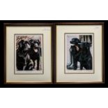 Two Signed Limited Edition Prints of Black Labradors. 1.