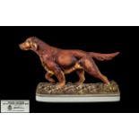 Royal Worcester Hand Painted ' Sporting Dog Figure ' Sporting Dog Series ' Irish Setter ' Modelled