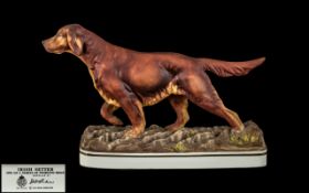 Royal Worcester Hand Painted ' Sporting Dog Figure ' Sporting Dog Series ' Irish Setter ' Modelled