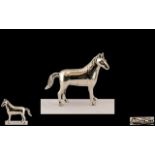 Solid Silver Novelty Horse, Fully Hallmarked for Silver. Please See Photo.