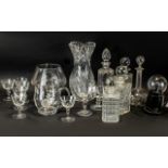 Collection Of Assorted Glass Ware to include vases, over sized glass ware,