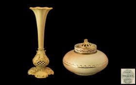 Locke & Company Worcester Blush Ivory Pot-Pouri with Reticulated Cover and Sides,