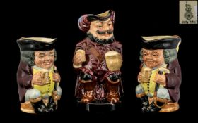 Royal Doulton Trio of Hand Painted Toby Jugs ( 3 ) Comprises 1/ ' Falstaff ' Variation 2/3 Holds Mug