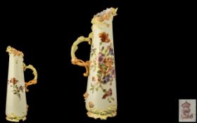 Royal Rudolstadt Superb Quality Ornate Floral Jug. c.1890 - 1900.