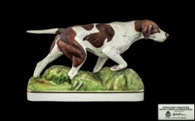 Royal Worcester Hand Painted - Sporting Dog Series ' English Pointer ' Modelled by Doris Lindner.