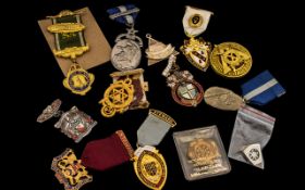 Large Collection of Masonic Medals. ( 12 ) In Total. Please See Photo.
