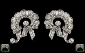 Art Deco Period Stunning Pair of 18ct Wh