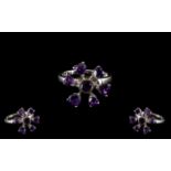 Amethyst Spinner Ring, an unusual ring,