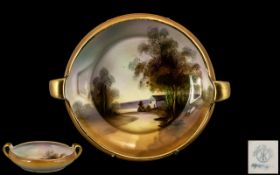 Noritake Hand Painted Bowl depicting a r