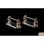 Mappin and Webb Silver Plated Knife Rests, a pair of knife rests, of good quality, supported by