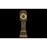 Novelty Miniature Grandfather Clock, In Green Man Style, Has Brass Face and Was Made In Germany,