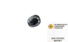 4.32ct IDT Certified Blue Sapphire Gemstone. See images.