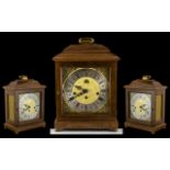 Heritage Clocks Ltd Franz Hermle - Movement 8 Day Walnut Cased Bracket Clock, Striking on 5 Rods,