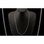 Ladies or Gents 9ct White Gold Contemporary and Elegant Fancy Link Chain. Excellent Clasp and