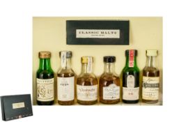 Classic Malts Six of Scotland's Finest Malt Whiskies In Miniatures - Comes In Original Box with