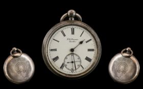 Victorian Silver Key Wind Pocket Watch, G.W.Benson of London, silver pocket watch, fully working