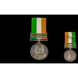 Kings South Africa Medal With Two Clasps South Africa 1901 & South Africa 1902 Awarded To 4543 PTE C