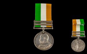 Kings South Africa Medal With Two Clasps South Africa 1901 & South Africa 1902 Awarded To 4543 PTE C