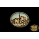 Antique Period - Nice Quality Colonial - Indian Hand Painted Oval Shaped Miniature Depicting a