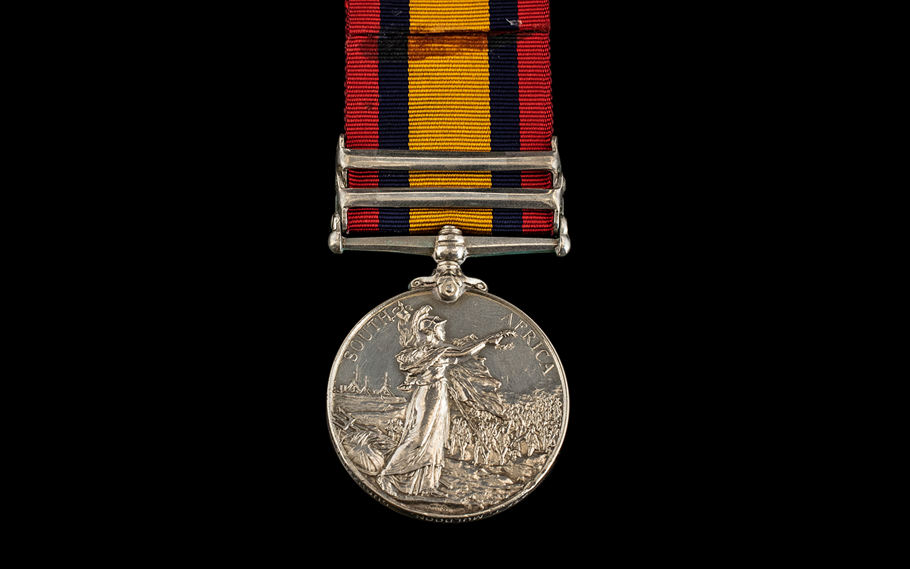 Queens South Africa Medal With Two Clasps South Africa 1902 & Cape Colony Awarded To 5371 PTE T - Bild 2 aus 3