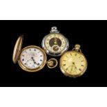 Pocket Watches ( 3 ) In Total. 1 Full Hunter & 2 Others. Thomas Russell & Sons etc. A/F Condition.