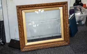 Early 20th C Carved Oak Picture Frame. Overall size 24'' x 28''.