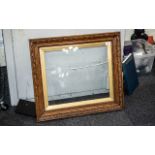 Early 20th C Carved Oak Picture Frame. Overall size 24'' x 28''.