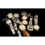 A Collection of Assorted Gents Vintage Watches. Comprising Accurst, Fossil, Polaris, Sekonda etc.
