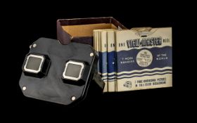 Vintage Sawyer's Bakelite View-Master Viewer with reels including Queen Elizabeth's Coronation 1953;