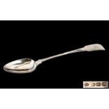 George III Irish - Large Sterling Silver Basting Spoon by Irish Silversmith - Richard Archbold.