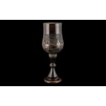 Celtic Wooden Drinking Goblet, Carved Wooden Drinking Vessel Decorated In the Celtic Design,