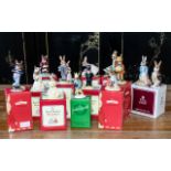 Collection of Bunnykins by Royal Doulton, comprising Bride, Groom and Bridesmaid; Hornblower; Easter