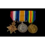 WW1 Medal Trio Bar 1914-15 Star, British War Medal & Victory Medal, All Awarded To 148729 G KEYS ARM