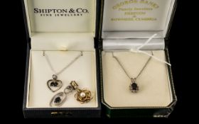 A Mixed Collection of Jewellery to include a 9ct gold pendant set with a seed pearl; an 18ct white