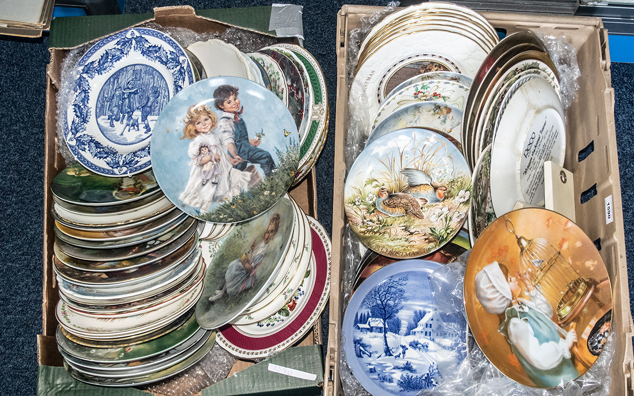 A Good Assortment of Cabinet Plates, assorted patterns and designs, including children's nursery