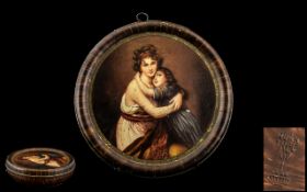 Rowntree Biscuit Tin Decorated to the Front with a Mother and Child, which Adapts to a Hanging