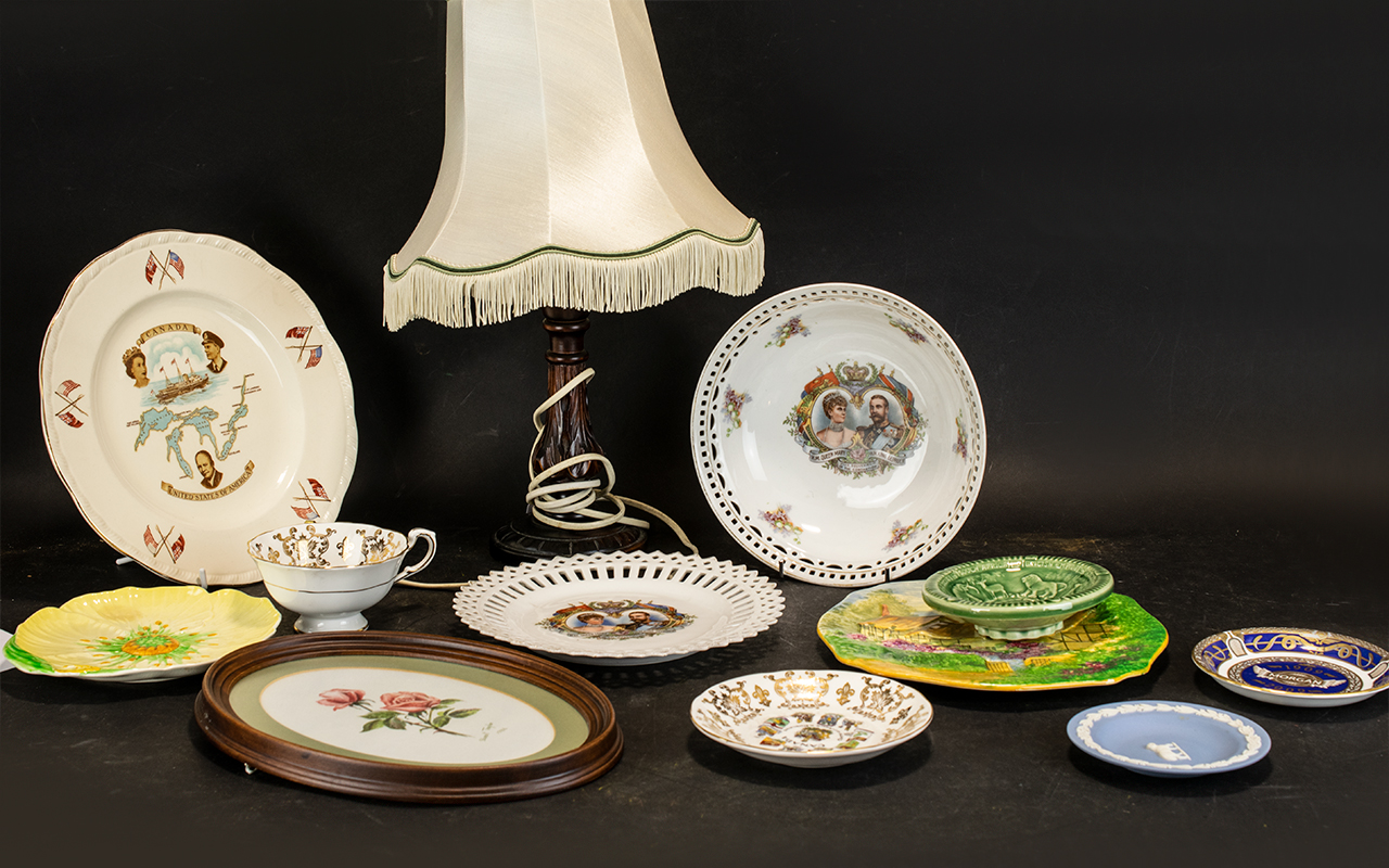 Collection of Royal Porcelain & Assorted China comprising: Alfred Meakin plate commemorating the